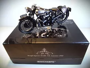 Brough Superior SS 100 T.E Lawrence 1932 Minichamps 1/12 Scale. - Picture 1 of 10