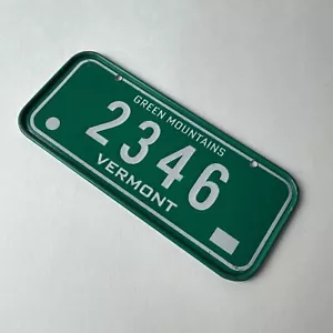 PLACA DE IDENTIFICACIÓN DE BICICLETA VINTAGE VERMONT GREEN MOUNTAINS 2346 LP12 - Imagen 1 de 8