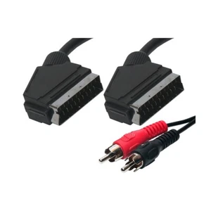Cable Euroconector Macho - Macho + 2 RCA Salida Estéreo 1,5m - Imagen 1 de 1