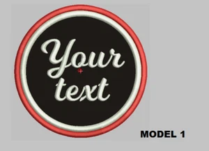 Custom Embroidery 3" Round Patch Biker Badge two frames - Picture 1 of 9