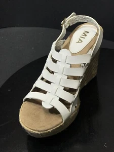 New Mia Women's Beatrix Espadrille Wedges White Size US 9 M - Picture 1 of 8