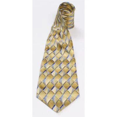 Corbata Stafford Para Hombres Seda Geométrica Regular Corbata Dorada Foto 1 de 3