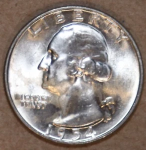1954-D Washington Quarter - BU - #9135D - Stock Photo - Picture 1 of 2