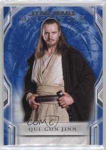 2018 Topps Star Wars Masterwork Blue Qui-Gon Jinn #4 02ro