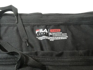 Men's FILA SPORTS RUNNING PANTS, Long Leg, Black Tie, XXL Moisture Wicking, NWT - Picture 1 of 6