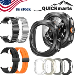 Pour Samsung Galaxy Watch Ultra 47mm Coque Housse Ecran Inox & Bracelet Silicone - Photo 1 sur 28