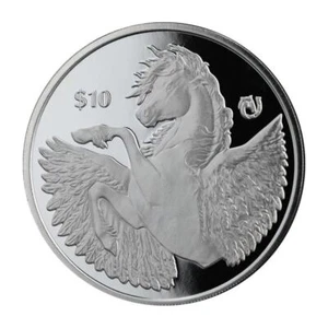 Islas Vírgenes Británicas 2023 $10 1 oz plata Pobjoy despedida a prueba de Pegaso - Imagen 1 de 4