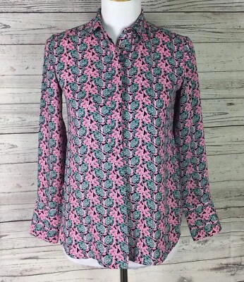 Top Banana Republic Petite para mujer multicolor floral con botones delanteros talla XXSP Foto 1 de 4