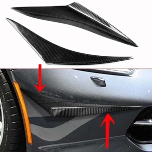 Carbon Fiber Front Bumper side Body Canards for Chevrolet Corvette C7 2014-2015 - Picture 1 of 9