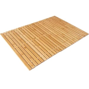 Bamboo Bath Mat With 19.7x31.5 Inchnature Bamboo Bathroom Matfoldable Floor Show - Picture 1 of 7