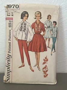 Vintage Simplicity Sewing Pattern 4970 Miss Size 12 Shirt,Pants,Skirt - Uncut - Picture 1 of 3