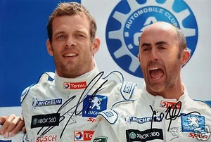 Le Mans Drivers David Brabham & Alex Wurz Hand Signed Photo Peugeot 12x8" AA - Picture 1 of 1