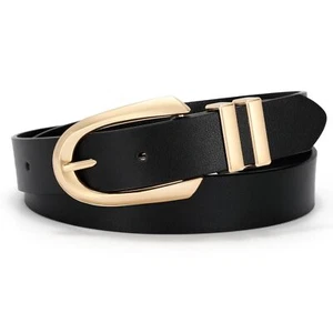 Women's Leather Belts For Jeans Dresses Pants Fashion Ladies Waist Belt with ... - Picture 1 of 6