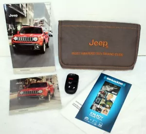 2016 Jeep Renegade Key Fob Remote Start + Owner's Manual + Case + DVD Info Disc - Picture 1 of 14