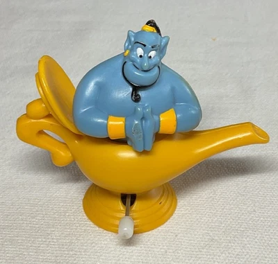 "JUGUETE BURGER KING 1992 de colección Aladdin Genie en lámpara cuerda 3,5"" NUEVO Foto 1 de 4