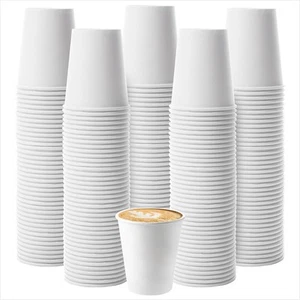Prestee 500 Pack 8oz Paper Cups - Disposable Cups, (500ct), White - Picture 1 of 7