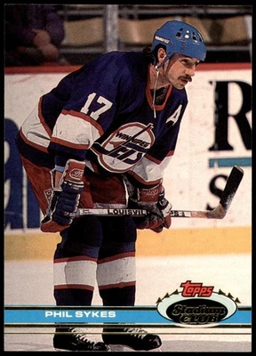 Phil Sykes Winnipeg Jets 1991 Topps Stadium Club #271 NHL Card - Image 1 of 2