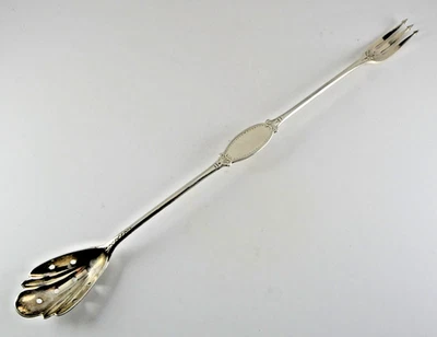 Antigua ALBERT COLES Doble Lanza Oliva MONEDA PLATA Cuchara SERVIDOR Tenedor 30 gramos Foto 1 de 4