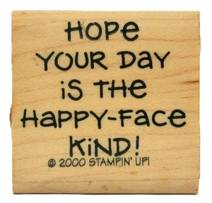 Stampin Up HAPPY FACE DAY Freundschaft Spruch Spruch Wort Gummistempel - Bild 1 von 2