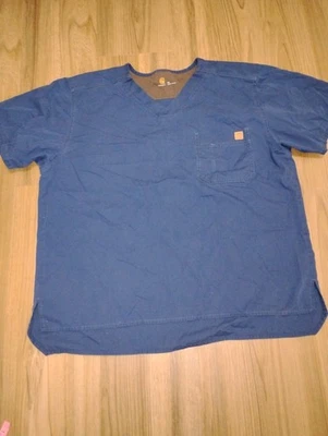Blusa Médica Ripstop Carhartt Para Hombre Azul Manga Corta Talla XL Foto 1 de 4