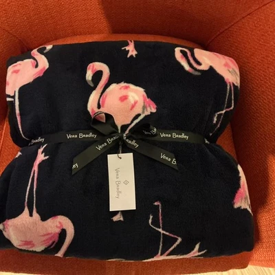 NUEVO CON ETIQUETAS Vera Bradley Flamingo Fiesta Throw 80 X 50 Foto 1 de 4