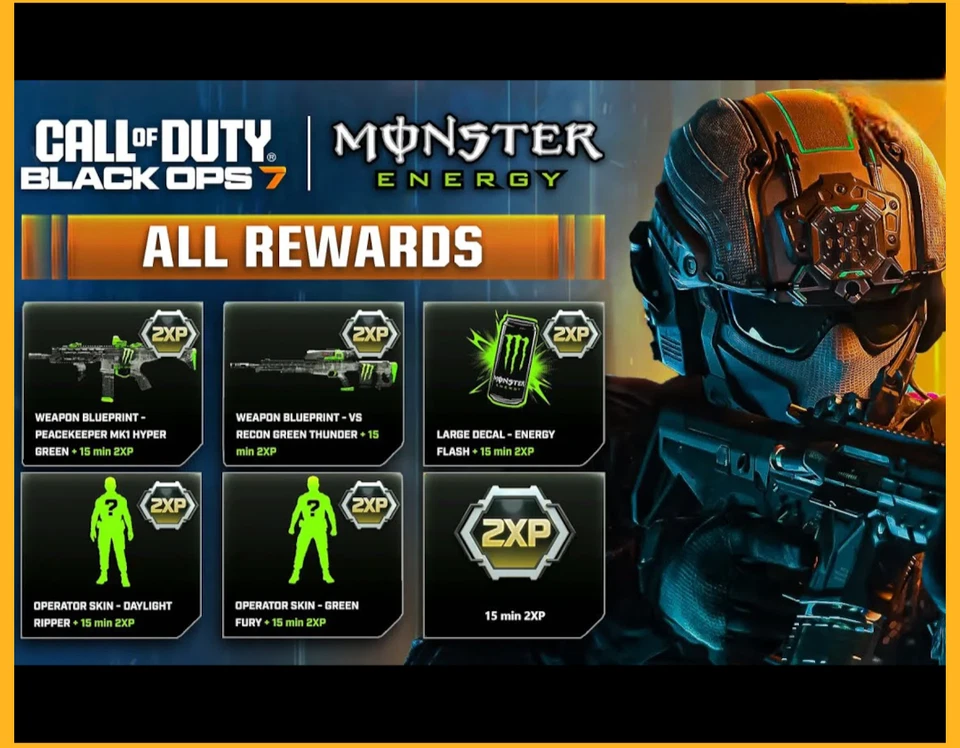 Call of Duty Black Ops 7 Monster Energy Standard Full Set Bundle PC/PS4/PS5/XBOX