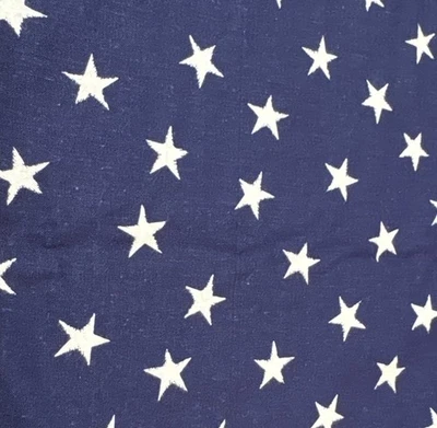 Vintage 1995 Fabric Traditions Blue Star Print Cotton Quilting Craft Fabric 33" - Image 1 of 4