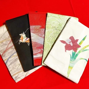 Kimono Japonés Obi 'NAGOYA OBI' Seda/Juego de 5 Artículos/Venta de Paquete/Gran Oferta N633 - Imagen 1 de 24