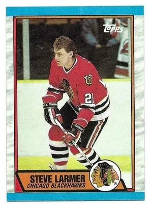 STEVE LARMER 1989-90 TOPPS CARD NEAR MINT+ CONDITION - Image 1 of 2