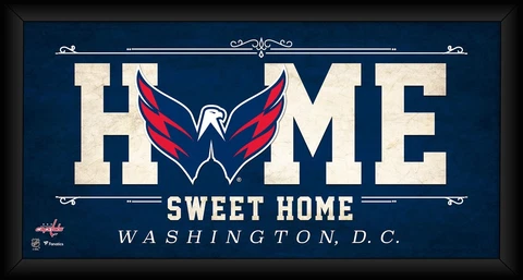 Washington Capitals Framed 10" x 20" Home Sweet Home Collage Cover