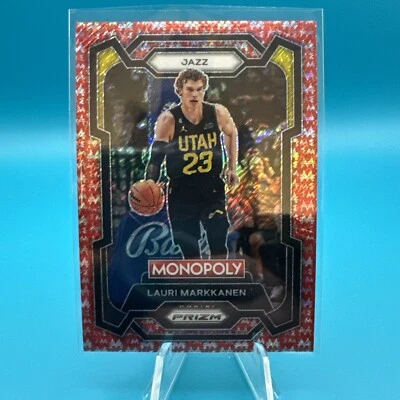 Lauri Markkanen 2023-24 Panini Prizm Monopoly #85 Red Money Shimmer #’d /100 - Image 1 of 2