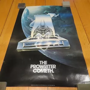 Raro poster vintage The Prowriter Cometh anni '80 software per computer 20"" x 30 - Foto 1 di 22