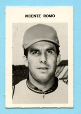 1972 Milton Bradley # 301 Vicente Romo Box 705 -663