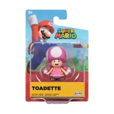 World of Nintendo Super Mario Toadette 2.5" Action Figure Brand New HTF - Image 1 of 4
