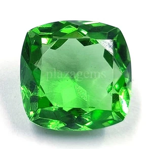 Natural Green Garnet Certified 14.40 Ct Cushion Cut Loose Gemstone 5ARO - Picture 1 of 9