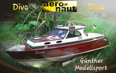 Diva Kajütboot, Nr. 3093/00 v. aeronaut / Günther Modellsport, LAGERND!! - Bild 1 von 4