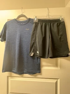 Under Armour Boys shorts size L and t-shirt size XL Bundle - Picture 1 of 8