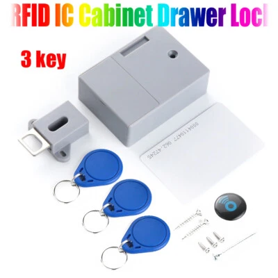 DIY Cabinet Lock Hidden Safe Hidden DIY RFID Lock for Wooden Cabinet Drawer O0E7