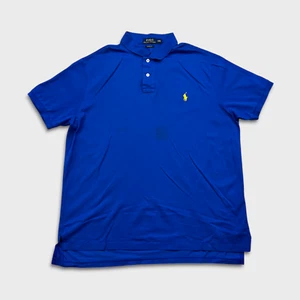 Polo Ralph Lauren camicia uomo 2XL blu pony cotone casual preppy manica corta - Foto 1 di 7