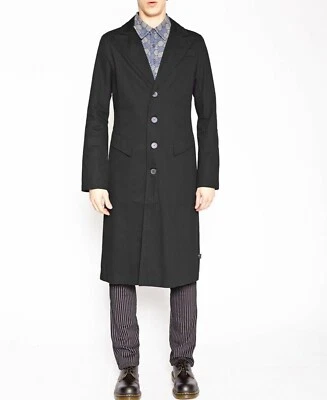 TRIPP NYC GOTH PUNK EMO GOTHIC JOKER BATMAN BLACK JACKET TRENCH COAT AF7412M - Image 1 of 2