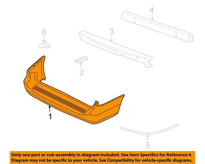 Cubierta de parachoques trasero Ford OEM 04-07 Freestar 3F2Z17K835PAA Foto 1 de 2