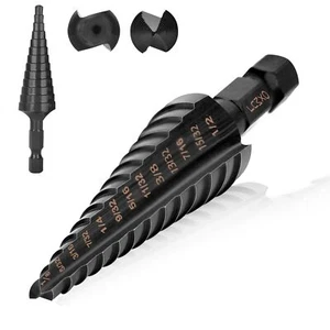 M35 Step Drill Bits for Metal 1/8" to 1/2" Cobalt Bit Heavy Duty for Stainles... - Picture 1 of 6