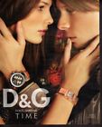 Montre publicitaire imprimée vintage mode D&G Dolce & Gabbana TIME Rose 2008