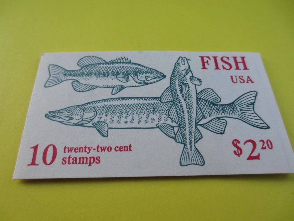DOC Scott # 2205-09 FISH 22¢ Booklet stamps OG VF/XF - Image 1 of 1