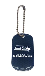 SEATTLE SEAHAWKS NFL METAL TRAVEL GIFT TAG NEW LICENSED FOOTBALL CHARM - Picture 1 of 2