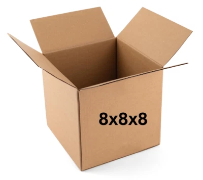 8" x 8" x 8" CARDBOARD BOXES - 32 ECT - 25 BOX BUNDLE - Image 1 of 3