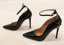 Steve Madden Women's Vayda Ankle Strap Pointed Toe Pumps LB3 Black Size US:5.5