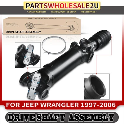 Rear Driveshaft Prop Shaft for Jeep TJ Wrangler 1997-2006 L6 4.0L 4WD 18.58 in - Image 1 of 4