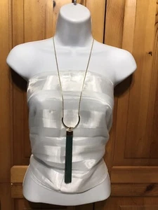 Vince Camuto Goldtone Long Necklace With Chain Tassel NWT - Picture 1 of 8