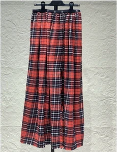 R13 Fuuff Logo Elastic Waistband Flannel Midi Skirt Size XS - Picture 1 of 4